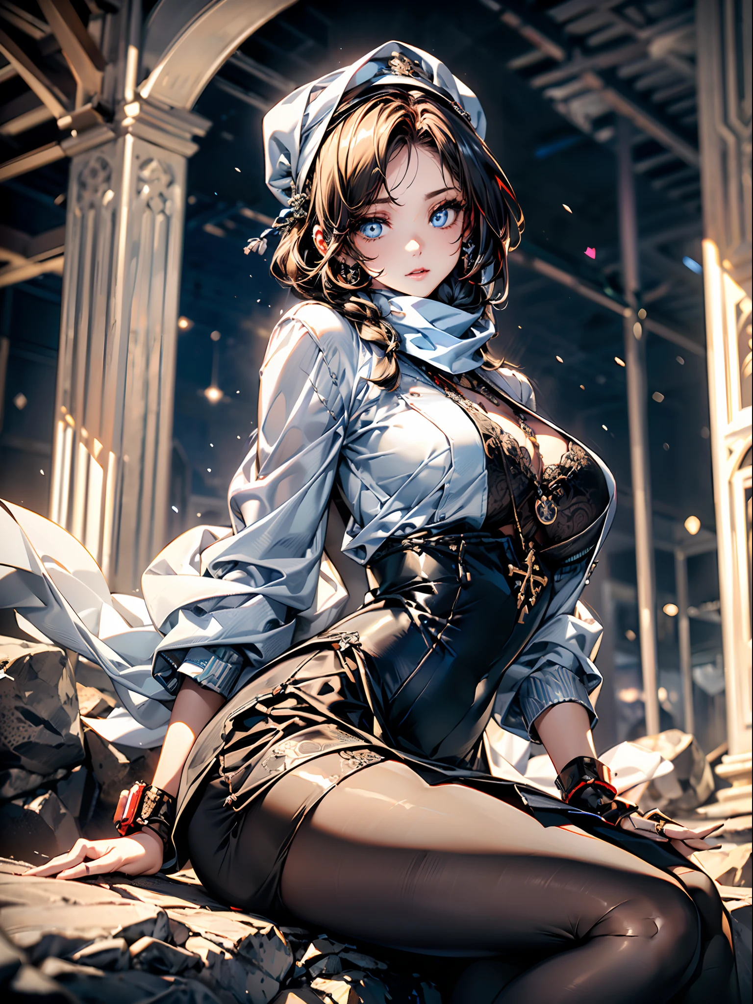 (Enrich the picture,Masterpiece level quality)Beautiful 8K CG artwork,Goddess-like posture,Kneeling exercise,Slim and soft,Translucent skin,with pink hair、The beauty of extra-long hair, Super Long Straight Hair,The skin is fair and juicy,Underwear miniskirt uniform,Perspective Part 1.2x enhanced silhouette effect,Exquisite transparent blues pattern in pajamas,The details are intricate and exquisite,The background is slightly blurred,Charming and lustful leg seduction,Drool,Q cups,Blush,Japan goddess,Perfect body slim curves,Scene by the sea,The shirt is fully open: 1.4, The chest is completely open, Shirts are worn over underwear, (Shirts are worn over underwear: 1.3),absurderes, 8K ,A high resolution, Ultra detailed, Beautiful, Masterpiece, Best quality, (Beautiful and delicate silver eyes), (3girl) ,Three sexy beautiful s in office OL (Office Lady),white button-down blouse,There is a collar,Black Slit Skirt,(Black pantyhose),Long legs ,Detailed legs,High heels,Side ponytail , bangs,full bodyesbian,Big breasts,cleavage,Cyan hair,Blue hair,Black hair,Blush,