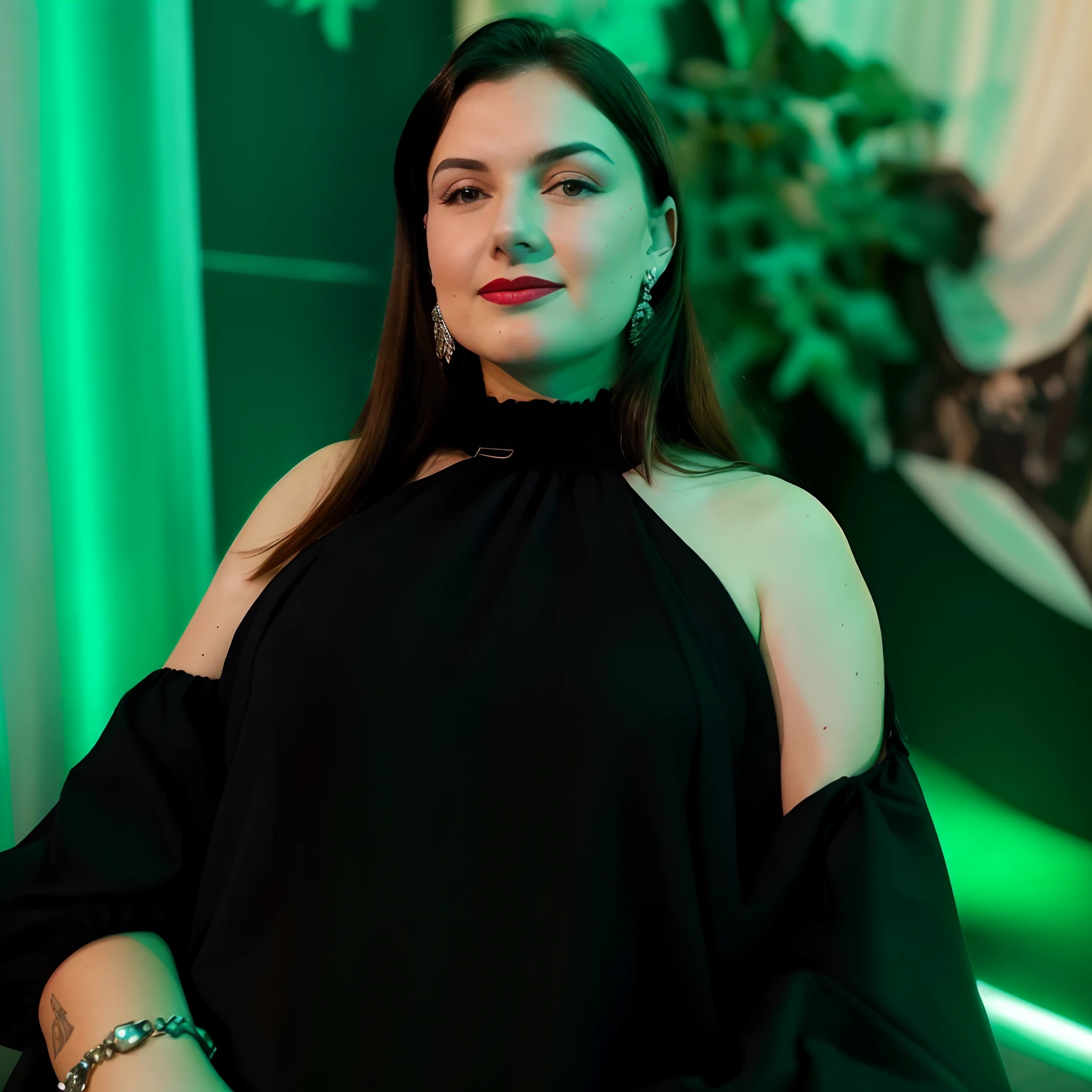 there is a woman in a black dress posing for a picture, Marina Federovna, julia gorokhova, Ewa Juszkiewicz, Maria Panfilova, Anastasia Ovchinnikova, Alina Ivanchenko, Nadezhda Tikhomirova, Angelina Stroganova, Vivian Westwood, Mina Petrovic, Yelena Belova