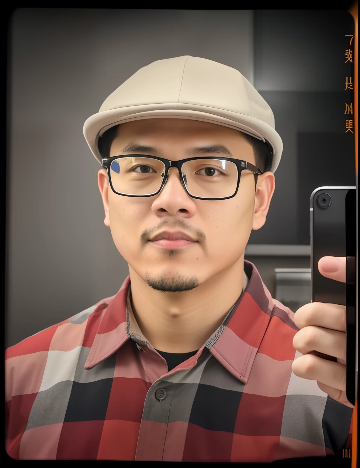 there is a man taking a selfie in a mirror, 8k selfie photograph, inspired by Eddie Mendoza, iphone selfie, professional iphone photo, selfie of a man, selfie shot straight on angle, headshot profile picture, photo style of shawn paul tan, selfie photo, david luong, photo on iphone, self - portrait!!!!, headshot photo, inspired by Oka Yasutomo