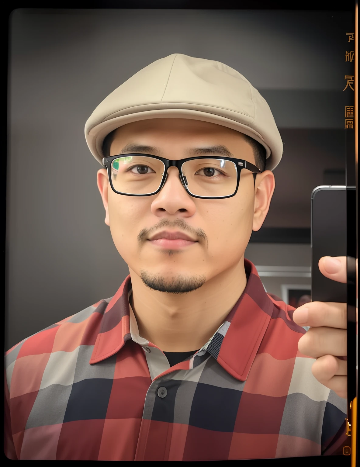 there is a man taking a selfie in a mirror, 8k selfie photograph, inspired by Eddie Mendoza, iphone selfie, professional iphone photo, selfie of a man, selfie shot straight on angle, headshot profile picture, photo style of shawn paul tan, selfie photo, david luong, photo on iphone, self - portrait!!!!, headshot photo, inspired by Oka Yasutomo