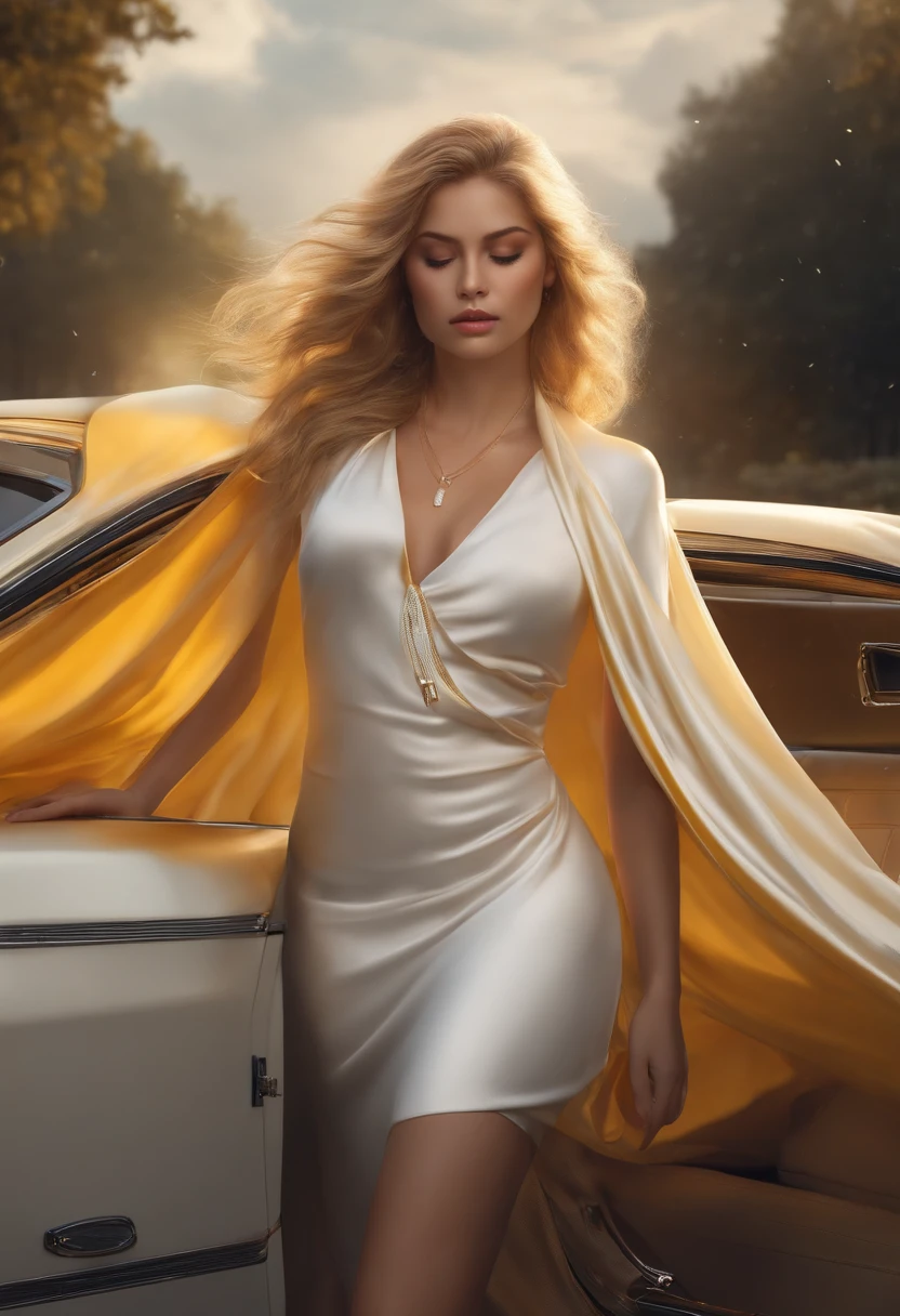 Deusa Hera, cabelo branco, idade 65 anos, sardas no rosto, sardas nos seios, braided hair, detalhado, roupa branca, roupa chiton, vestes longas, coroa de ouro, detalhes em dourado, flores branca, Poses gloriosas, noite, lua, estrelas, fundo olimpo, liminosidade, brilhante, ultra-realista, ray tracing