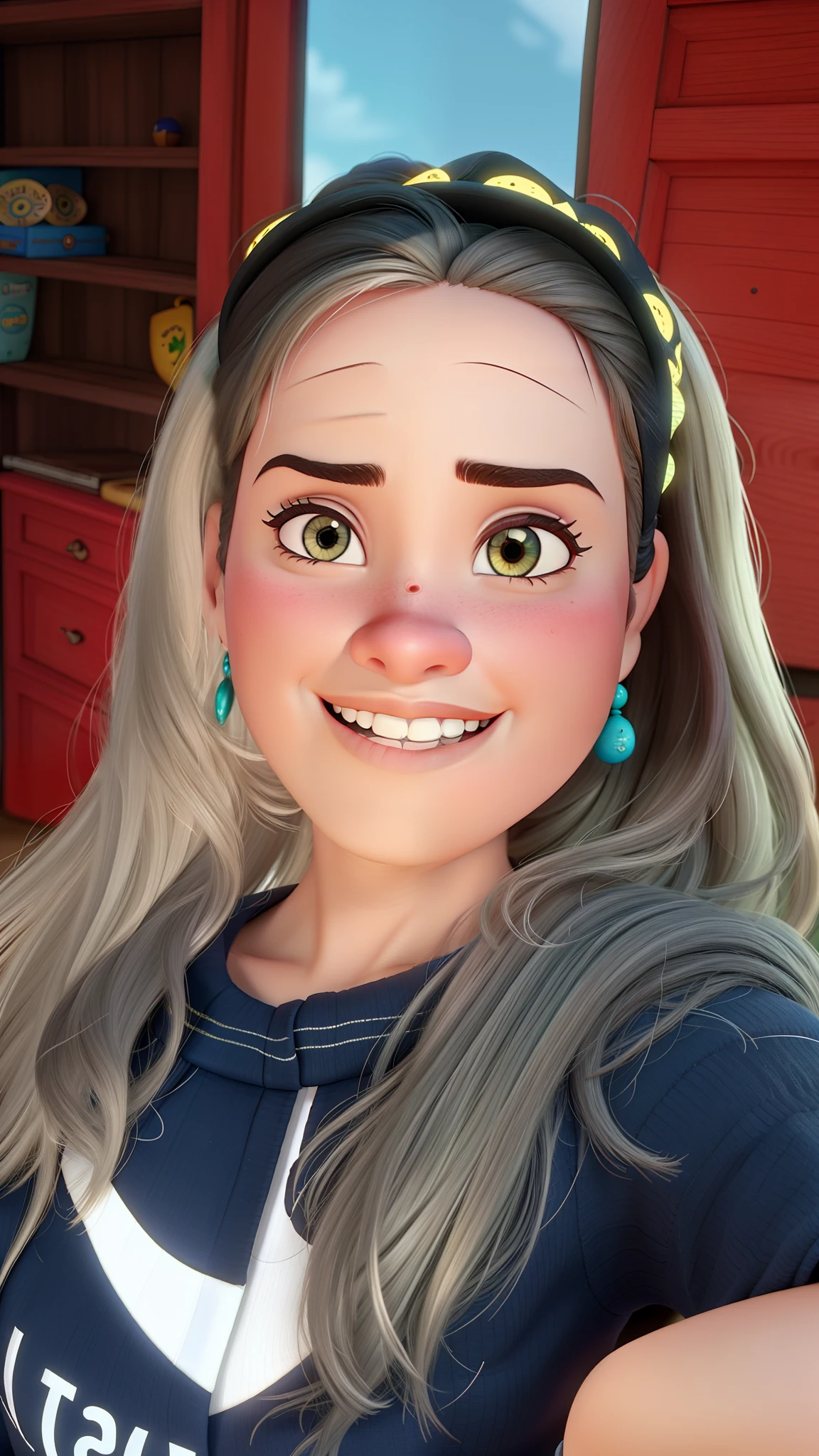 Uma garota estilo pixar, em alta qualidade