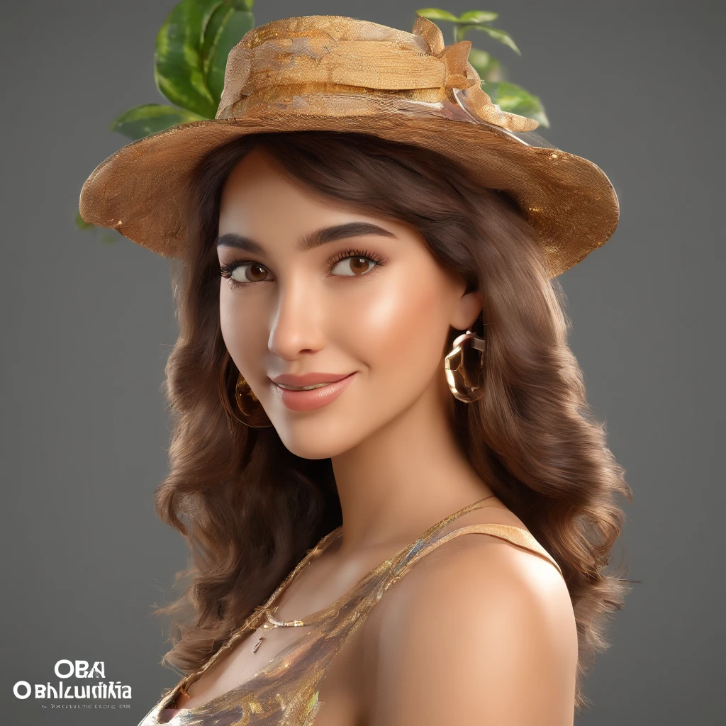 Super bonita, olhos brilhantes de cor castanho claro, delicado, menina com saia e blusa estilo boho, ,cabelo ondulado de cor clara ,fundo praia, Bom brilho, 3D rendering of,best quality