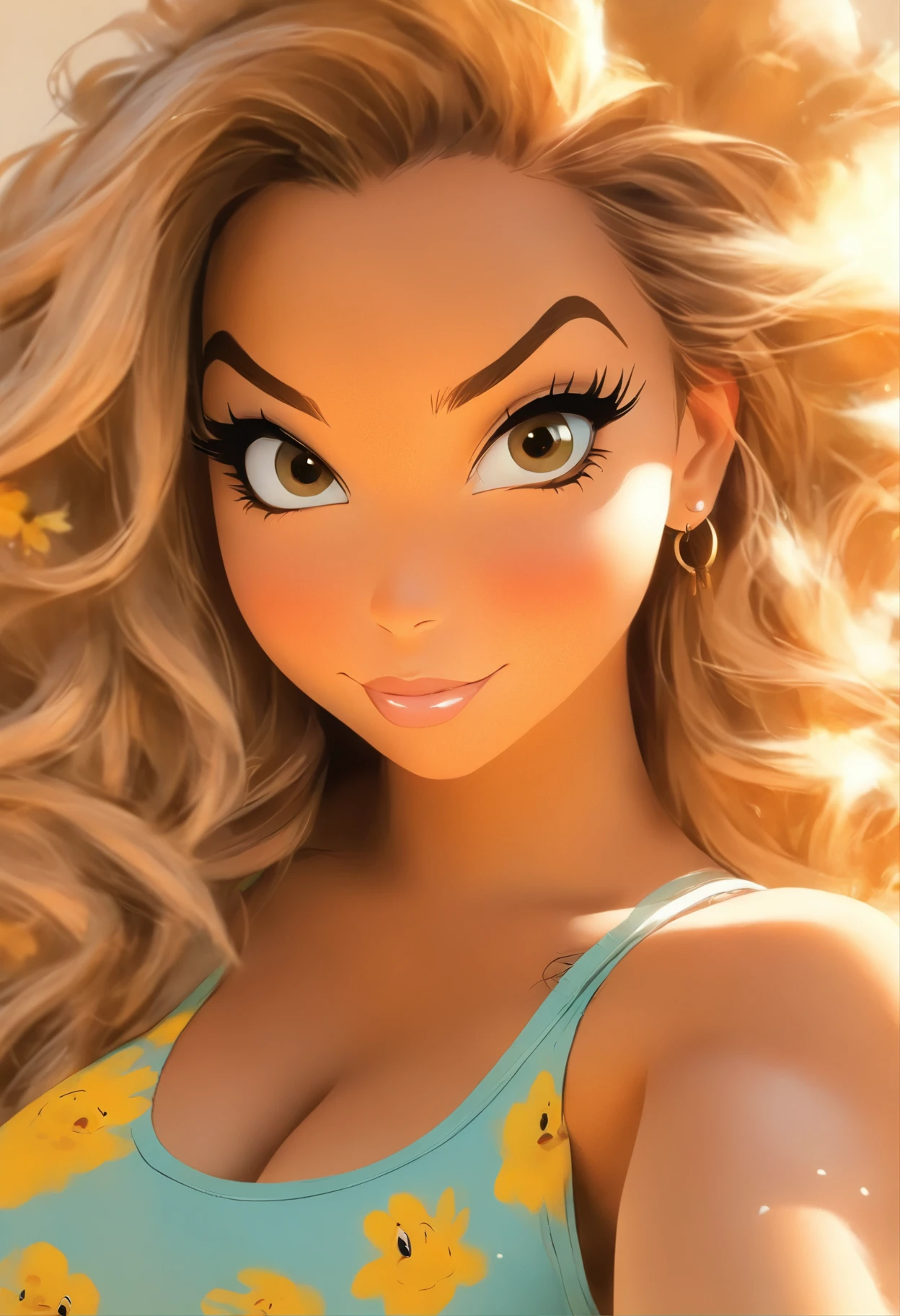 mulher arafed com regata e calcinha combinando, com olhos castanhos, Retrato Sophie Mudd, cabelos castanhos e olhos grandes, Selfie de uma mulher, Olhos no quarto, Violeta Myers, ohne Maquiagem, maquiagem natural, staring directly at camera, Rosto com Artgram, dezentes Maquiagem, Impressionante tiro de corpo inteiro, Fission, im Fitnessstudio mariah carey, with dandelion tattoo on right shoulder, estilo Disney pixar