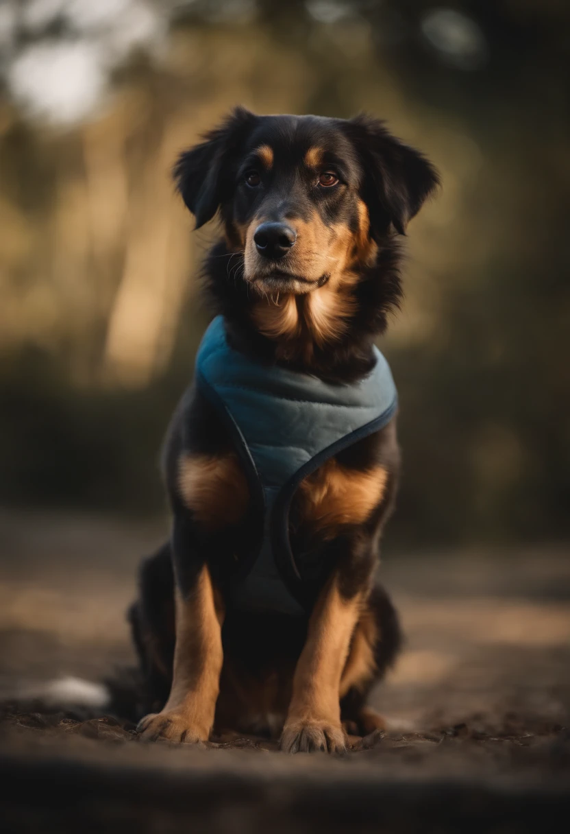 Cachorro feliz com o seu dono