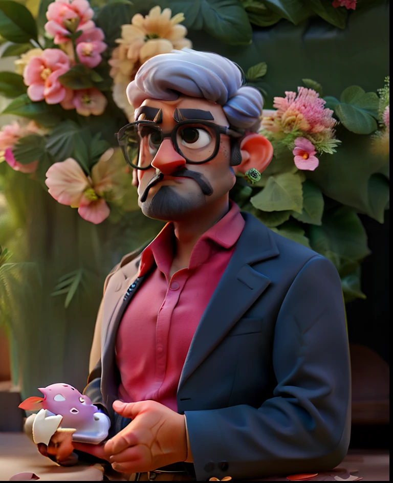 um homem de terno parado em frente a uma parede de flores, Jayison Devadas, Riyahd Cassiem, taken in the early 2020s, Fotografia tirada em 2 0 2 0, Mohamed Chahin, facebook post, Vinayak, Ash Thorp Khyzyl Saleem, tiradas em 2022, suave em _ O pano de fundo
