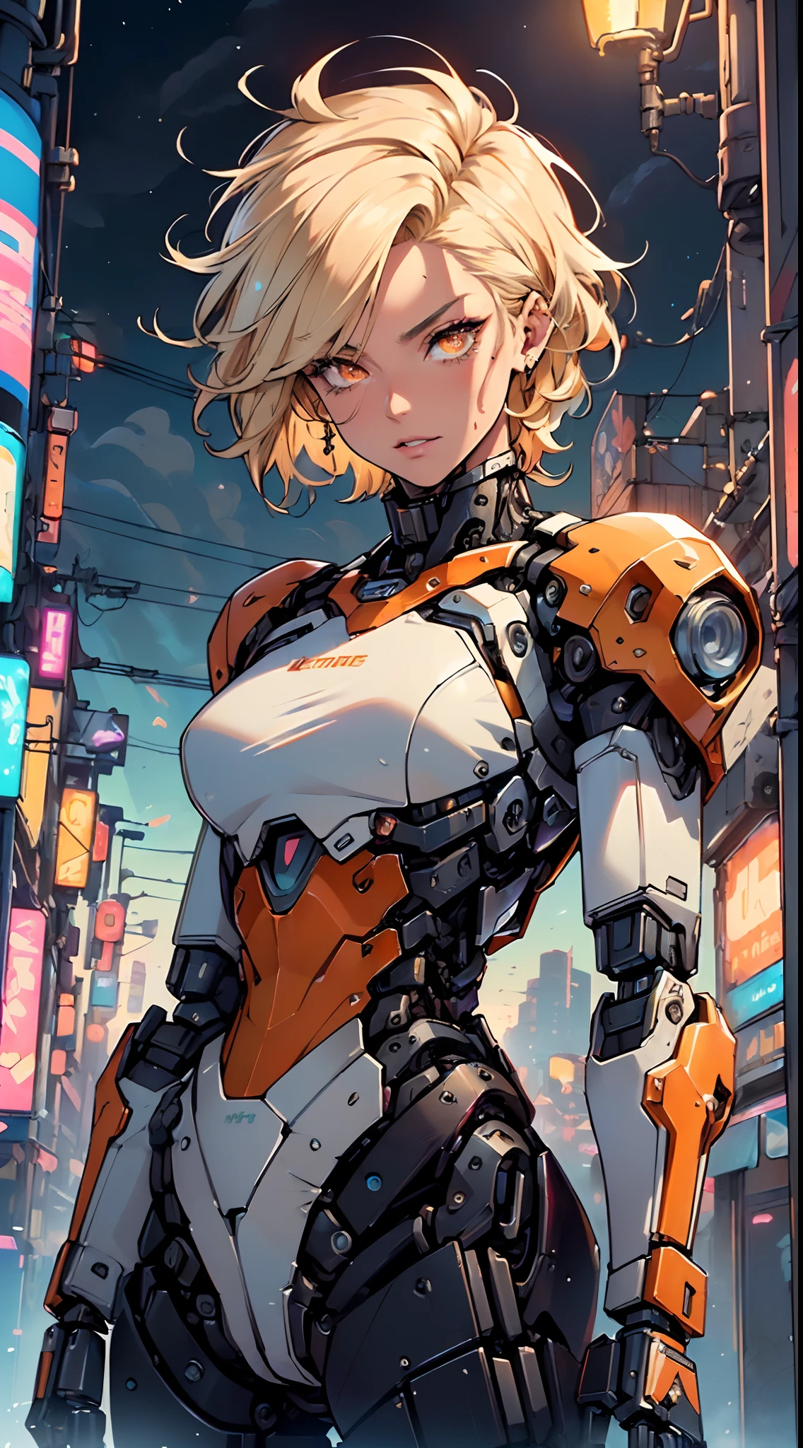 man:1.5,1 man,archer man,(((1man))),((man with blonde short hair)),
(((1male,man:1.5,handsome man,male,male gender:1.5,male focus))),macho man,hero,
((messy hair,blonde short haircut,detailed blonde hair,highly detailed hair,blonde hair,colored inner hair)),(((lustrous skin:1.5,tanned skin,bright skin: 1.5,skin tanned,shiny skin,very shiny skin,shiny body,illuminated skin))),(((orange_eyes:1.2))),intricate eyes,beautiful detailed eyes,symmetrical eyes,((man chest)),handsome face,((muscular)),male jaw,(((detailed face))),
manly,nsfw,
cyberpunk firefighter, ((mechanical arms:1.5, bionic arms:1.5)), futuristic firefighter uniform,((bulge in pants)),((uniform in black and orange colors)),((wet clothes,intricate outfit,intricate clothes,intricate uniform)),
(dynamic pose:1.0),solo focus,((heroic attitude)),(centered,scale to fit dimensions,Rule of thirds),
cyberpunk city by the ocean at night, with bright neon signs and dark stormy clouds and puddles, scenery:1.25,starry night, cosmos,
highres, sharp focus, (ultra detailed, extremely detailed), (photorealistic artwork:1.37),(extremely detailed CG unity 8k wallpaper),((synthwave background theme)),(((vibrant colors))),(intricate background),(masterpiece),(best quality),