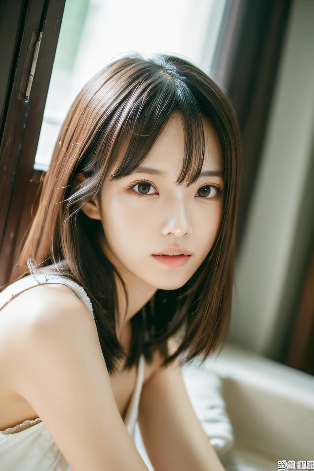 ((Best Quality, 8K, masutepiece: 1.3)), 1girl in, Slender beauty: 1.3, Long legs: 1.1, Super fine face, Fine eyes, Double eyelids,SEX
