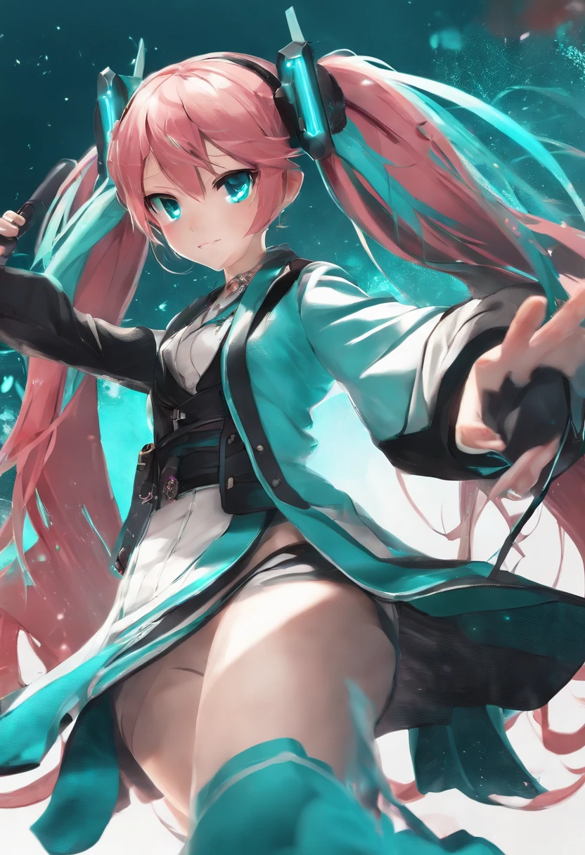 Hatsune Miku Fist Melee Combat、holding the mic
