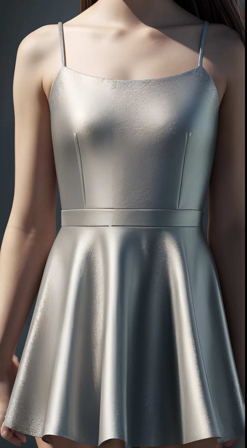 3d render of a -yeld pr, European, louro, seios pequenos, close-up nos seios, Tiny dress, ray tracing, HDR