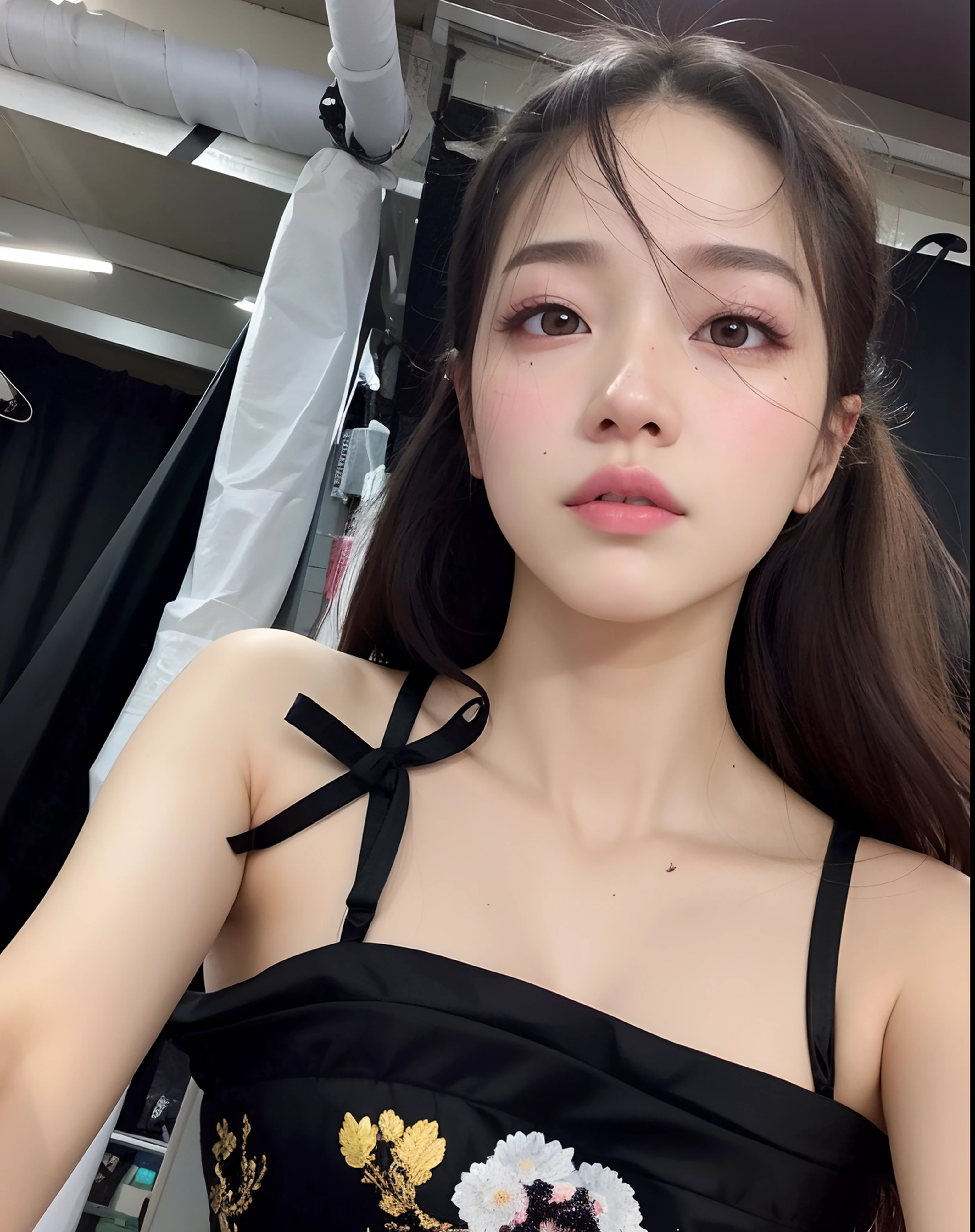 um close de uma mulher em um vestido preto com flores, Jisoo do Blackpink, jossi do blackpink, jisoo do blackpink, dilraba dilmurat, Heonhwa Choe, foto de perfil headshot, Retrato Jisoo Blackpink, Jaeyeon Nam, menina coreana, Parque Roseanne do Blackpink, Ulzzang, Mulher sul-coreana bonita, Fotografia selfie 8k