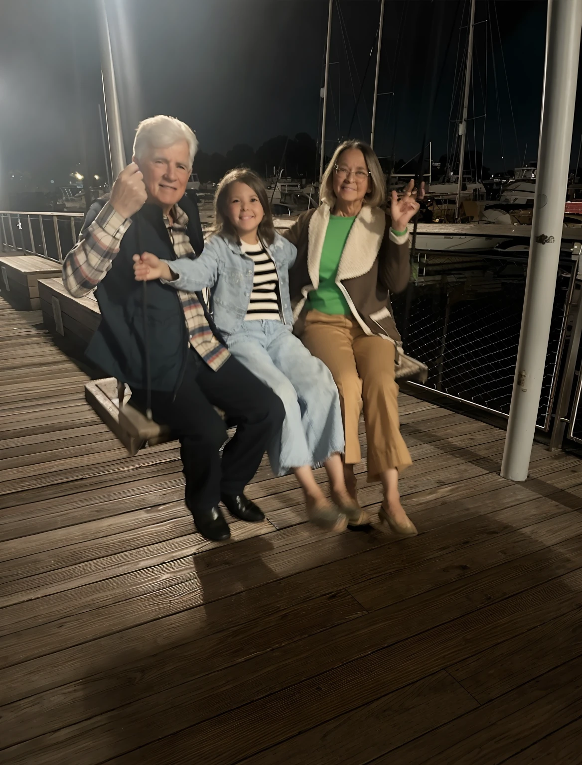 Happy, grandkid, grandparents