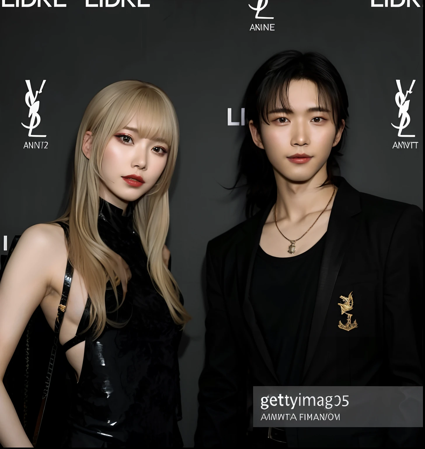 A couple of young men standing next to each other on a red carpet, Cai Xukun, Jin Shan y Ross Tran, Asya Yoranova y Alan Lee, Steven Klein, Getty Images, KDA y Sam Yang, Lv, Alessio Albi y Shin Jeongho, Steven Jung, & Jeehyung Lee & WLOP, Imagen filtrada