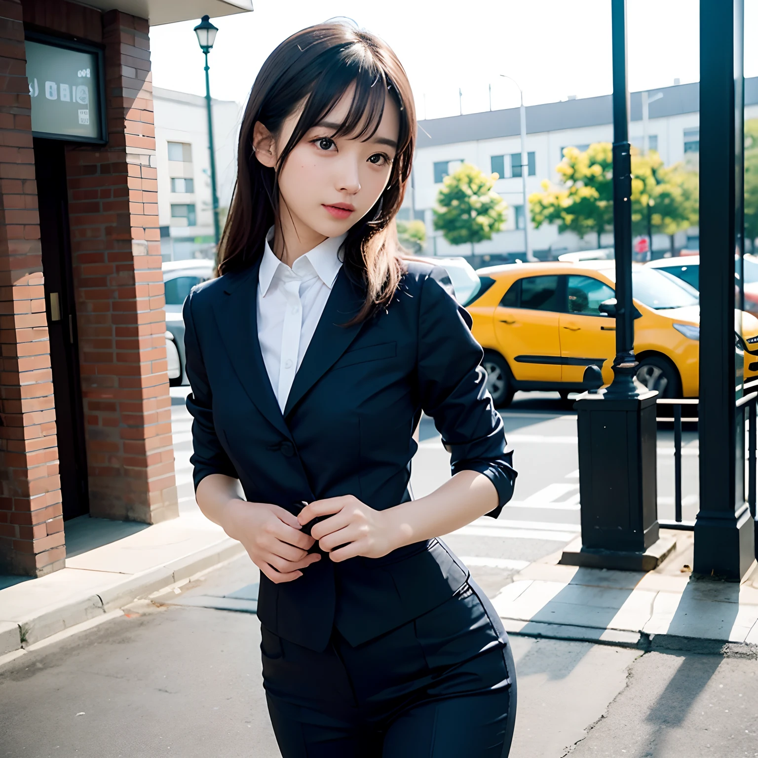 (highest quality、Highest quality、Highest Resolution、masterpiece、detailed、live-action)、
(((Mesh business suit)))、
((Jacket and knee-length skirt))、
(((Flip up the skirt)))、
(((Grab the hem of the skirt with both hands)))、
((Showing panties))、
((Panties, pantyhose and bra))、
1 Japanese woman、
Cute Japanese Woman、
Beautiful 18 year old Japanese woman、
Slender figure、
Small breasts、
ponytail、
The girl is facing the photographer、
smile、
whole body、
Standing posture、
Strong winds、
Tokyo office at night、