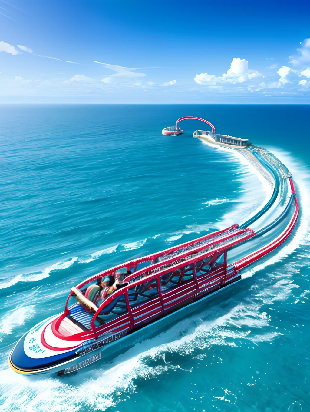 Roller coaster innthe ocean