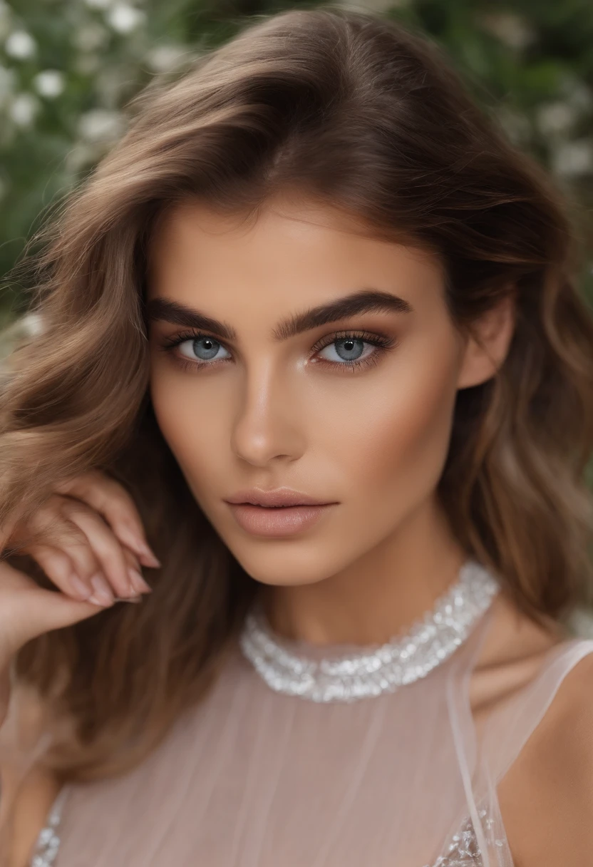 Femme arafed , Kukami garde les cheveux , fille sexy aux yeux bruns, Portrait de Kaia Gerber , cheveux bruns et grands yeux, Selfie d’une jeune femme, Yeux de chambre, Violet Myers, pas de maquillage, maquillage naturel, Regarder directement la caméra, Visage avec Artgram, maquillage fin, Superbe plan complet, dans la chambre, décolleté, bien en chair, grosses cuisses , gros seins, magnifique femme