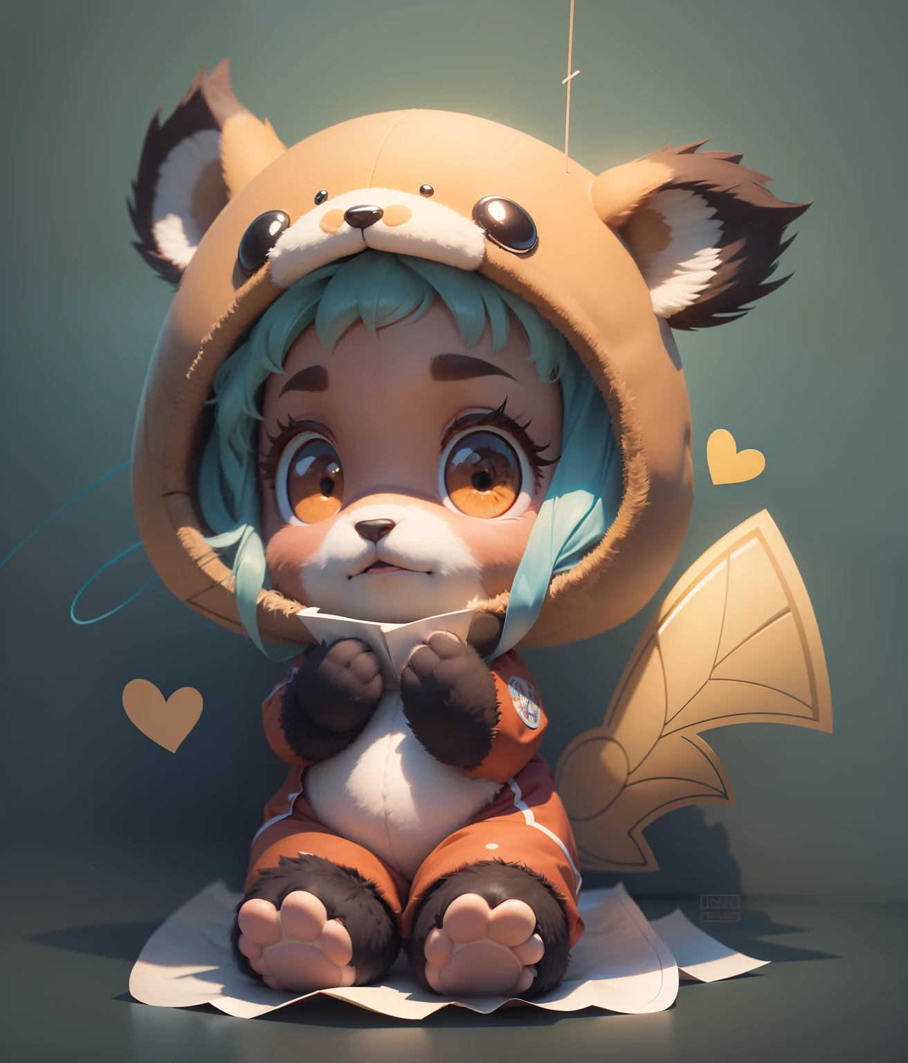 (On parchment paper, Sheet Characteristics), A full body shot, with the image of a large cartoon brown bear, Dressed in fishing boots, Perch caught in paws, Next to it is a box with fishing gear, On a summer day in a meadow a bucket of fish,, Character sheet of old parchment paper with 24K resolution, high detail, photo realism, Realistic sketch, Rough sketch, mix of bold dark lines and loose lines, bold lines, humanoid, centered, Focus on character, Big Fish Fluffy Bear Paws, Рафф Баттл носит Visage Dusty Cute.