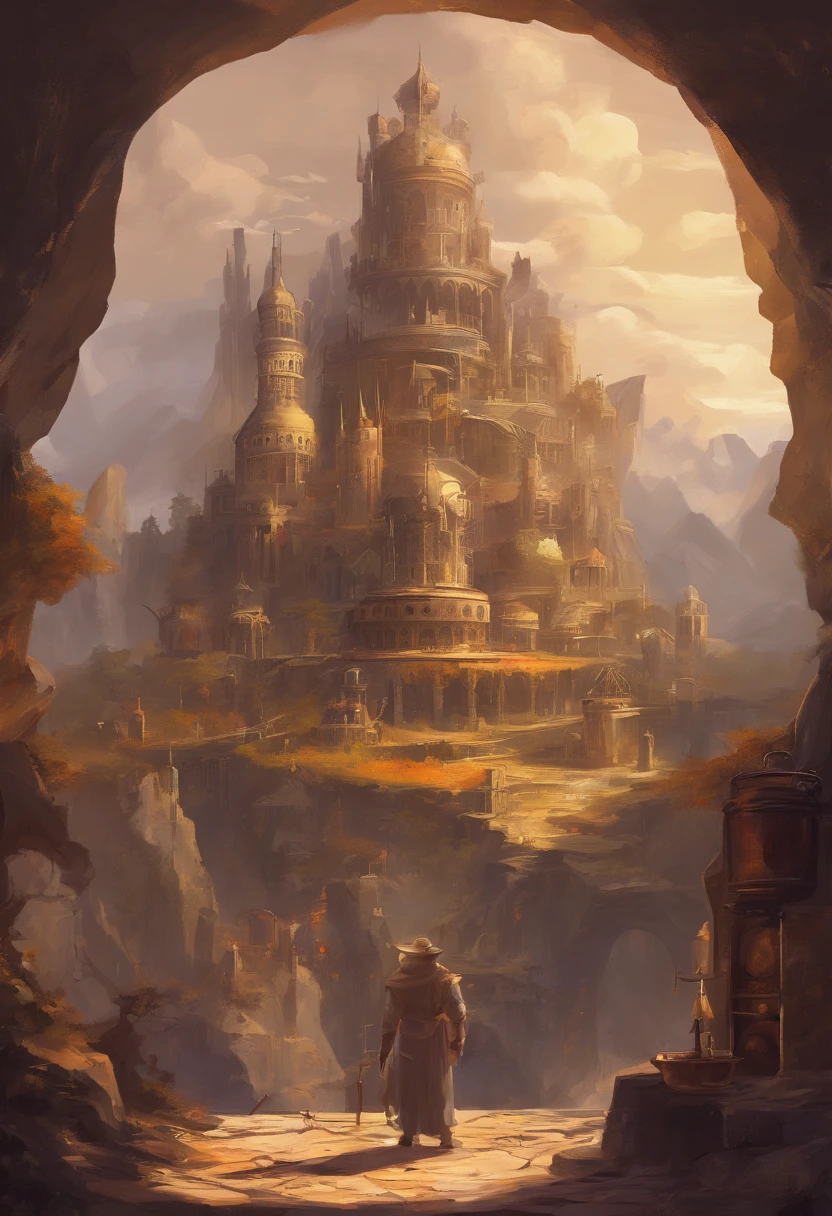 hand painted oil art the alchemist style