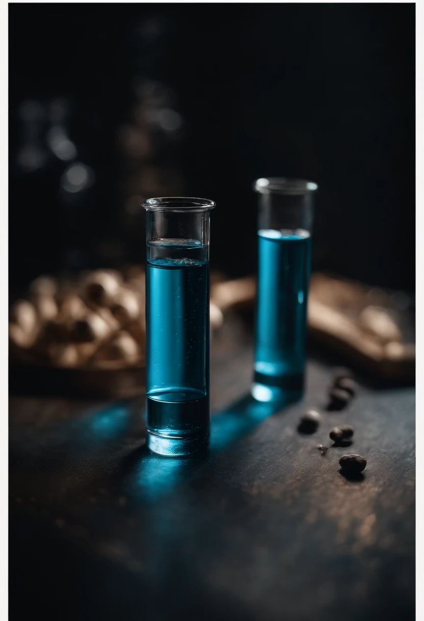 test tubes，Blue potion，medicament