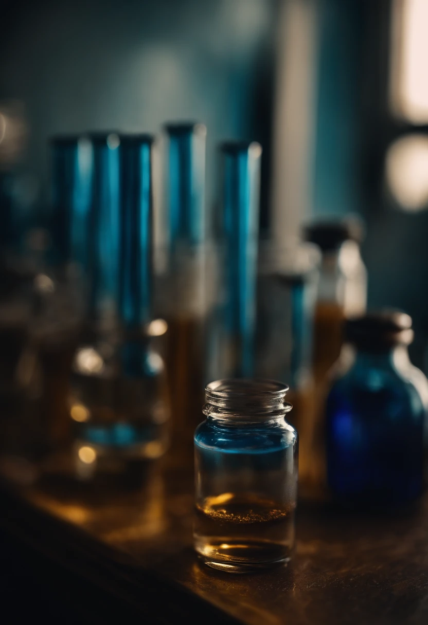 test tubes,Blue potion,medicament