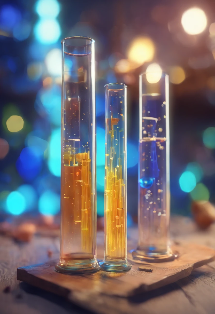 test tubes,Blue potion,drug,Background bokeh,A bottle of potion