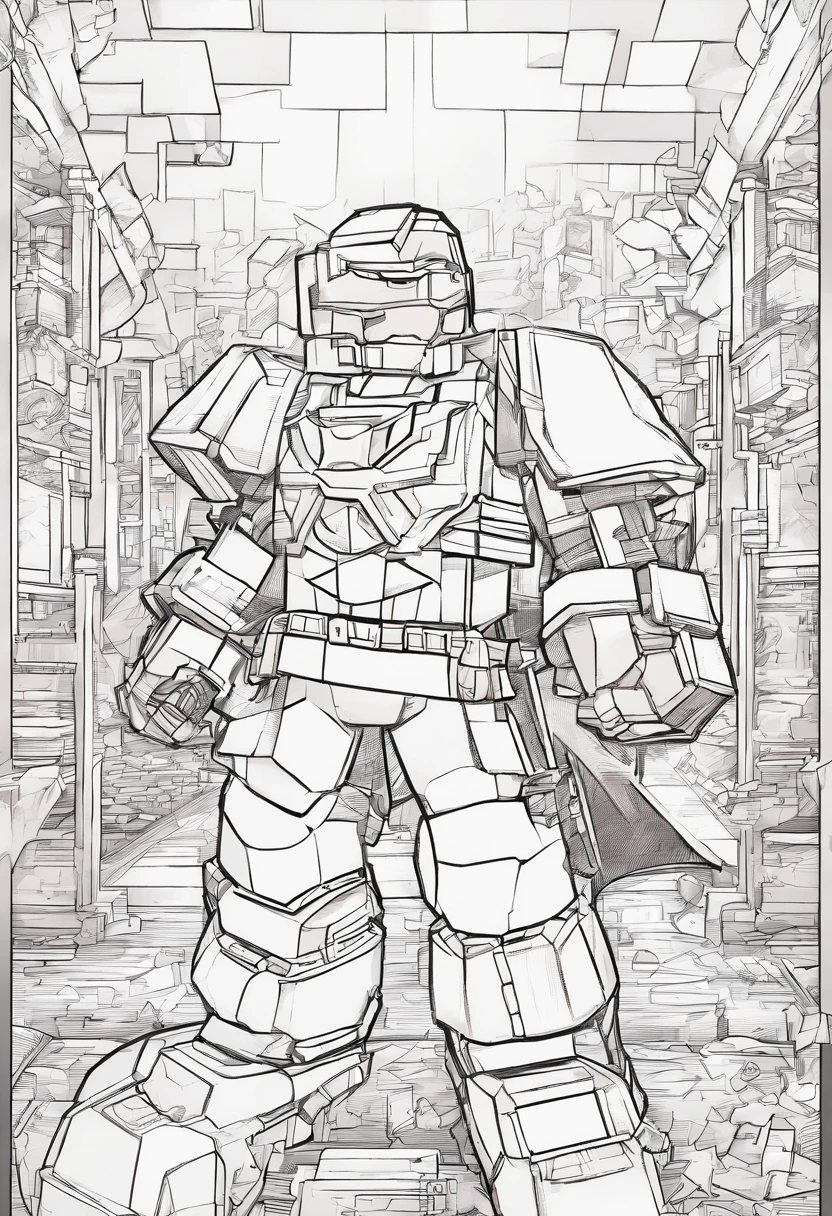 Generate based off the Microsoft Minecraft game, present Steve and all diamond armor with no background. I would like this character to resemble a Pixar animation