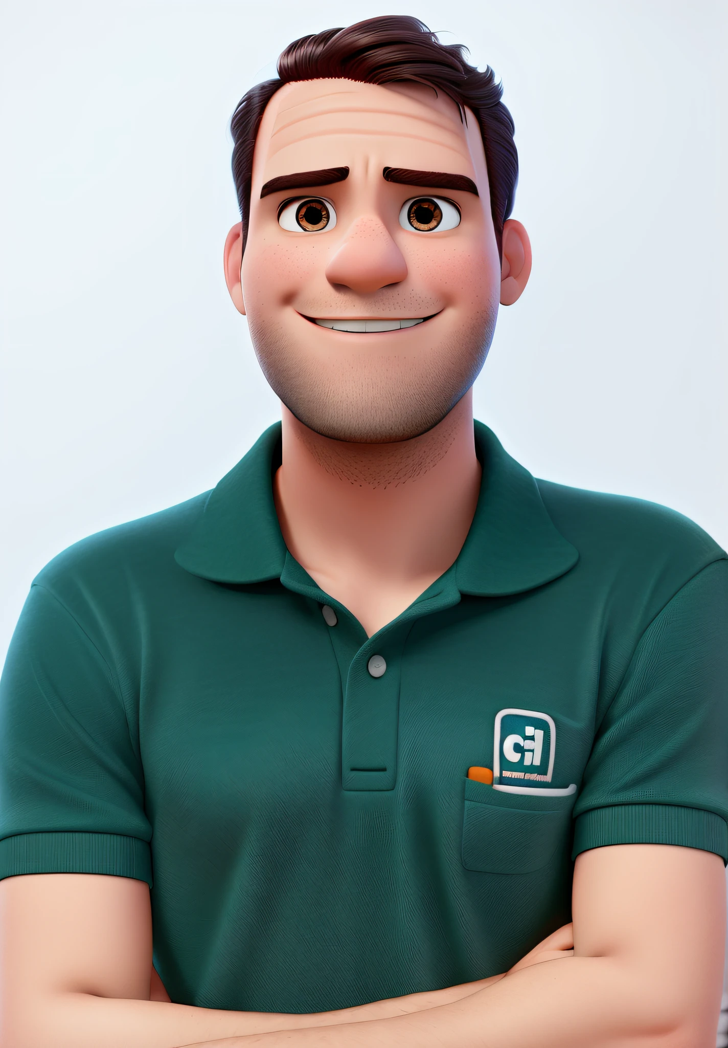 Um homem moreno estilo pixar, alta qualidade, melhor qualidade