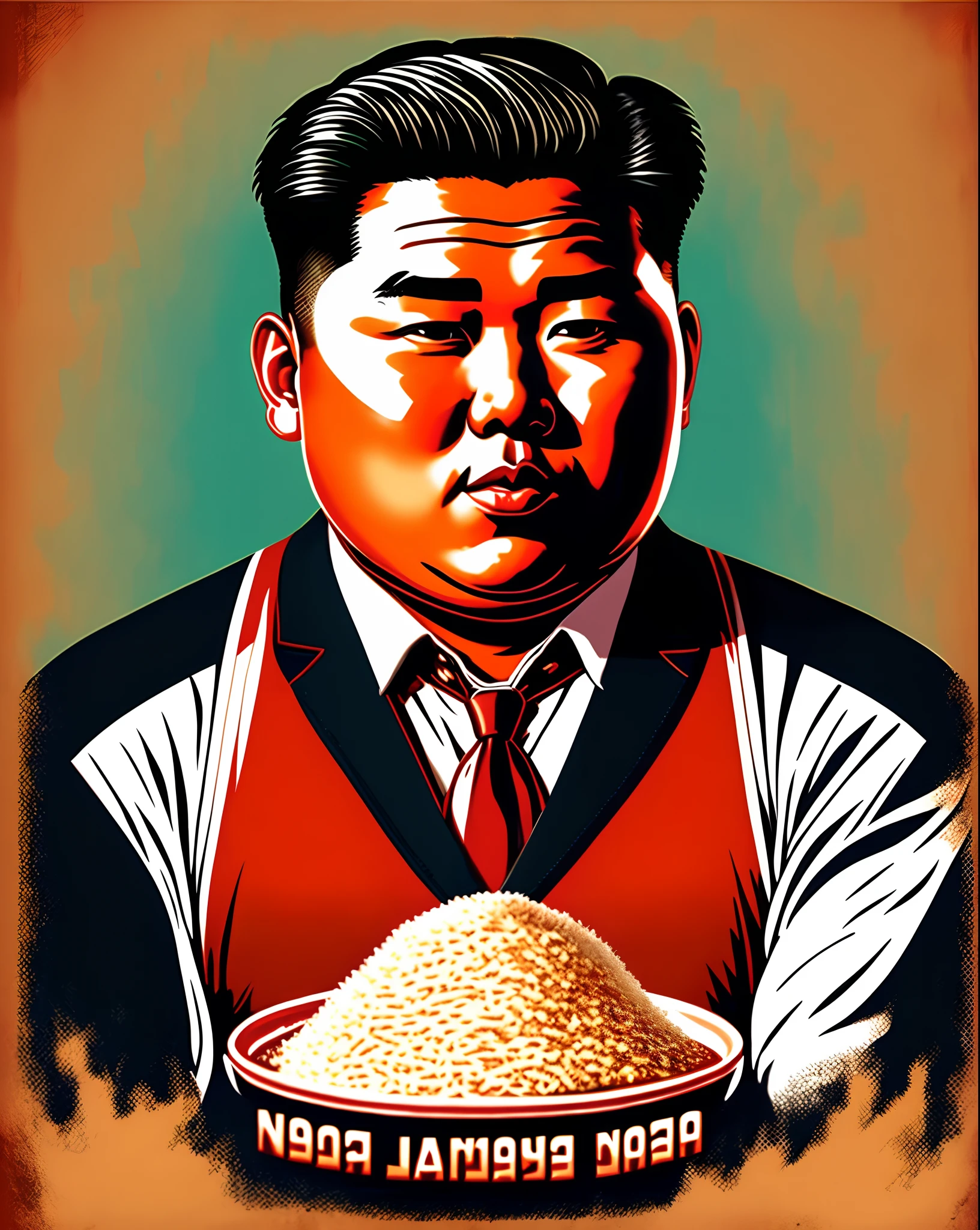 kim jong un recording himself doing a spaghetti and human rights violations mukbang, withLora(lmfaoEmojiFace_cookedlmaoji,1) lmfao emoji face, emoji style