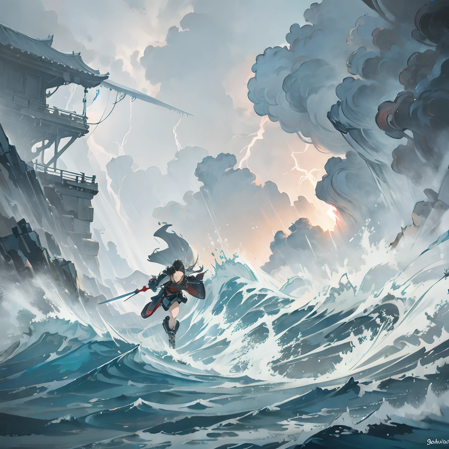 Sateen、downpours、lightning bolt、drill、Rough seas、A collapsing world、salvador、Fighting in the storm、I don't know anything yet