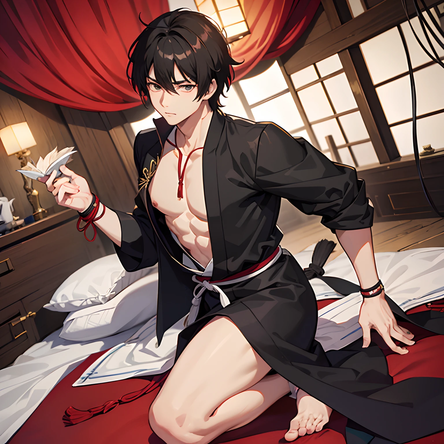 Jushiro Hijikata、The sword、ＶCharacter bangs、Shinsengumi、Enchanted feet、Fap Material、animesque、A dark-haired、male anime characters、A dark-haired、traditional Japanese room、short-haired、western clothes、twinks、Man's、Naked、Male