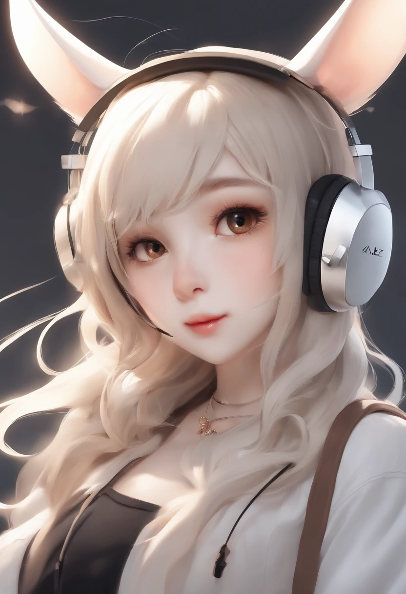 Perfect centering、Cute mouse、Wearing headphones、shoun、cheerfulness、Standing position、Abstract beauty、Centered、Looking at the camera、Facing the camera, Approaching perfection, Dynamic, Details, Smooth, 8Kde, hight resolution, Illustration, White background