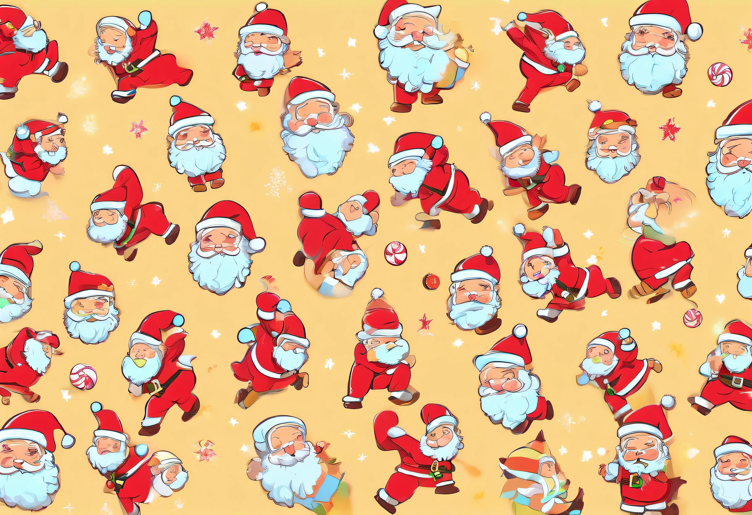 santa claus、Single-color background、simple background、masterpiece, Best Quality,a very delicate and beautiful