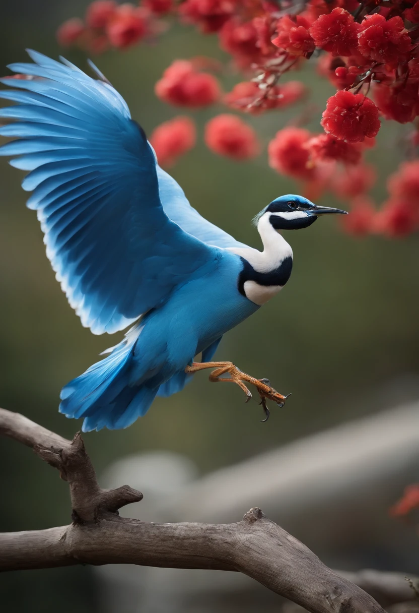 Immortal birds、blue-sky、Gorgeous、Chinese々Right、Dancing、colourfull