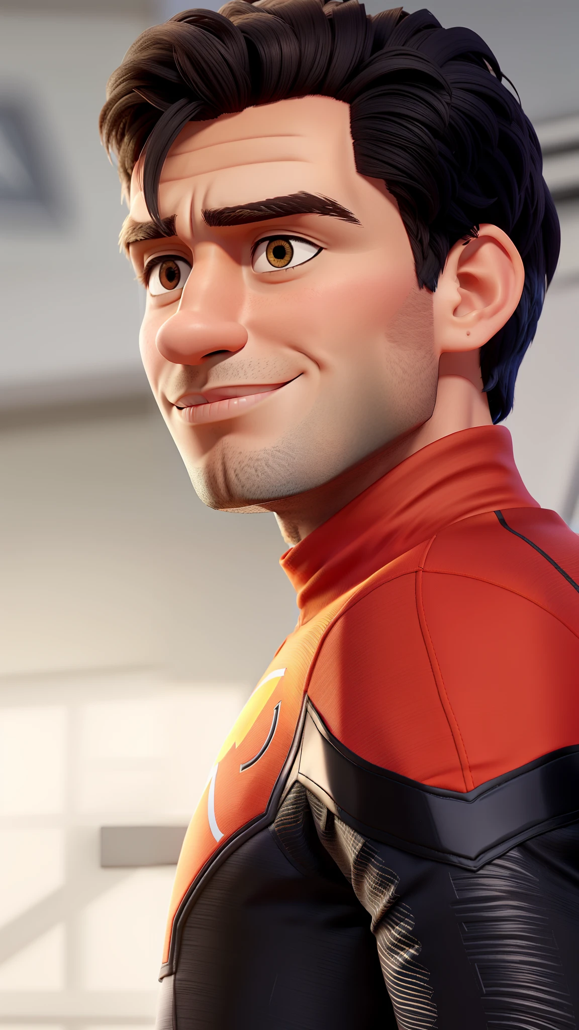 Homem vestido com uniforme do homem aranha