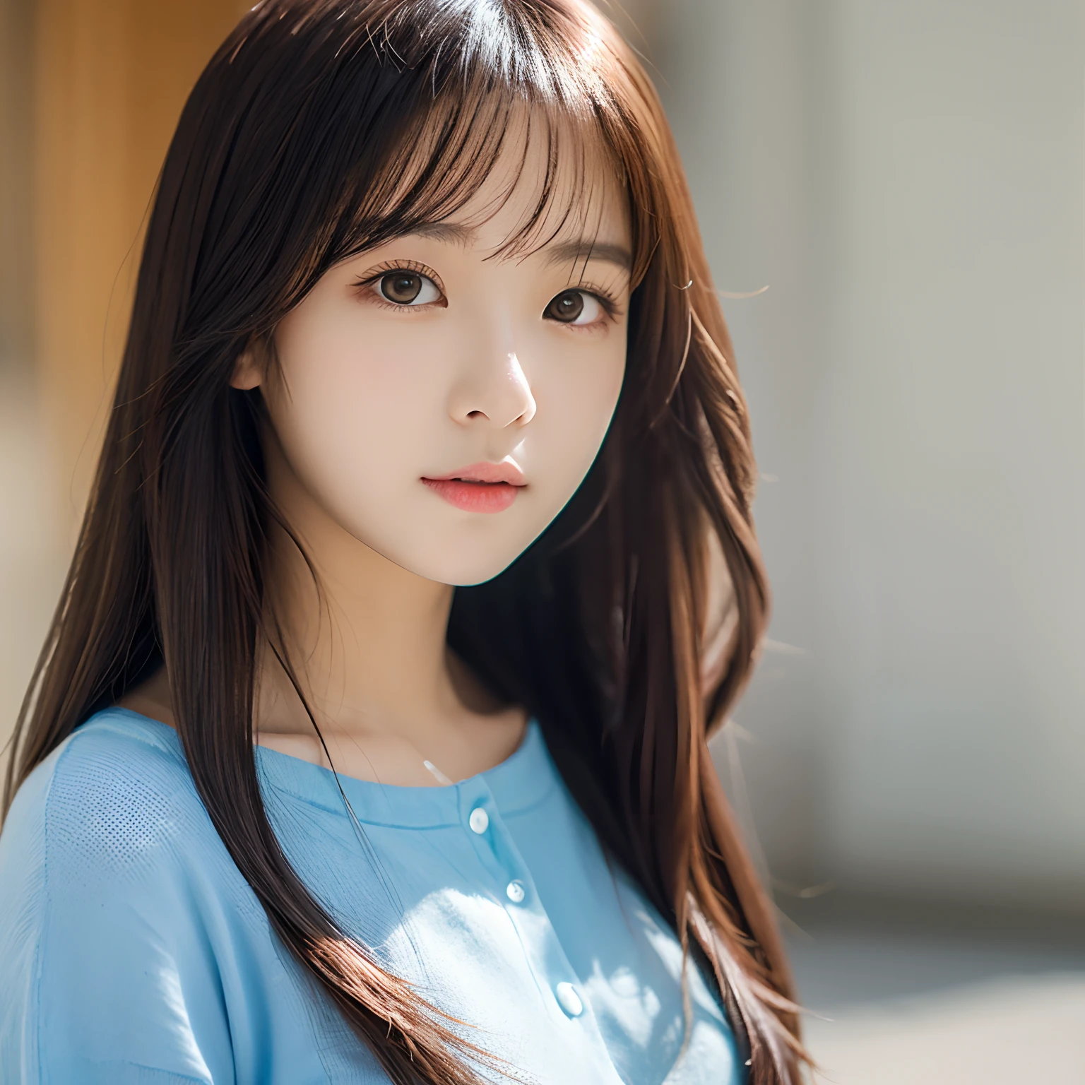 Anime-style neat and clean beautiful girl