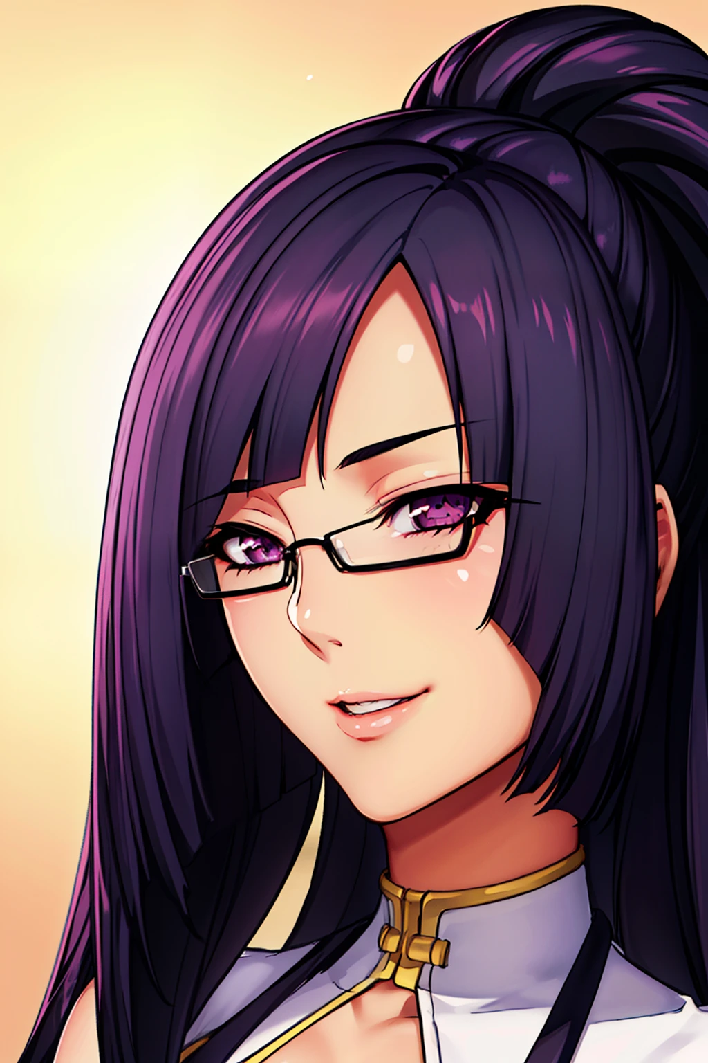 in the bed, using_weeding_costume, (leaning_pose),semi-rimless eyewear, black hair, very long hair, ponytail,Bangs,purple eyes, 1 girl, 20yo,Young female,Beautiful Finger,Beautiful long legs,Beautiful body,Beautiful Nose,Beautiful character design, perfect eyes, perfect face,expressive eyes,perfect balance, looking at viewer,(Focus_on_whole_body), (innocent_big_eyes:1.0),light_smile , official art,extremely detailed CG unity 8k wallpaper, perfect lighting,Colorful, Bright_Front_face_Lighting,shiny skin, (masterpiece:1.0),(best_quality:1.0), ultra high res,4K,ultra-detailed, photography, 8K, HDR, highres, absurdres:1.2, Kodak portra 400, film grain, blurry background, bokeh:1.2, lens flare, (vibrant_color:1.2),professional photograph, (Beautiful,large_Breasts:1.4), (beautiful_face:1.5)