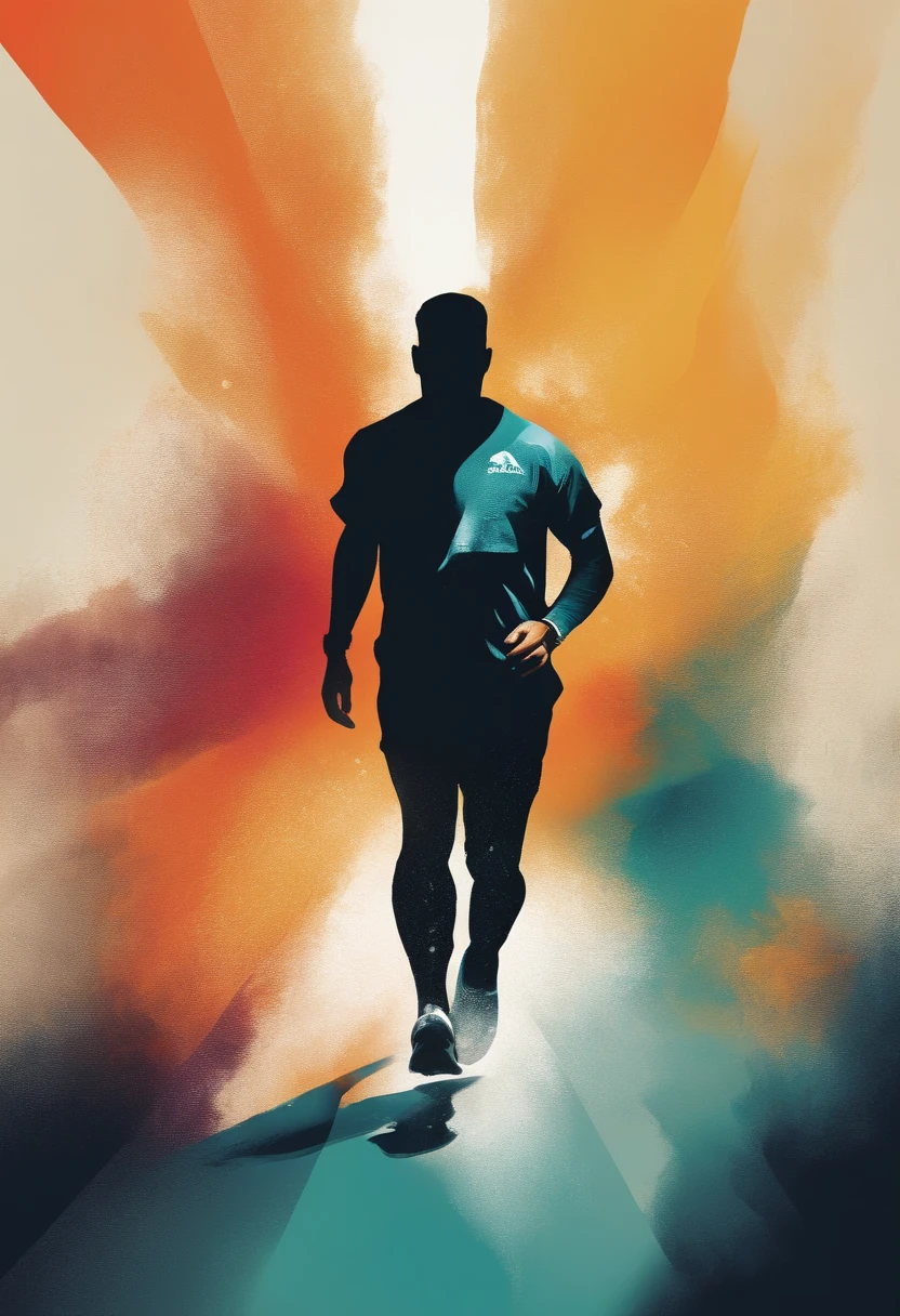A man on the run,marathon,Abstract logo