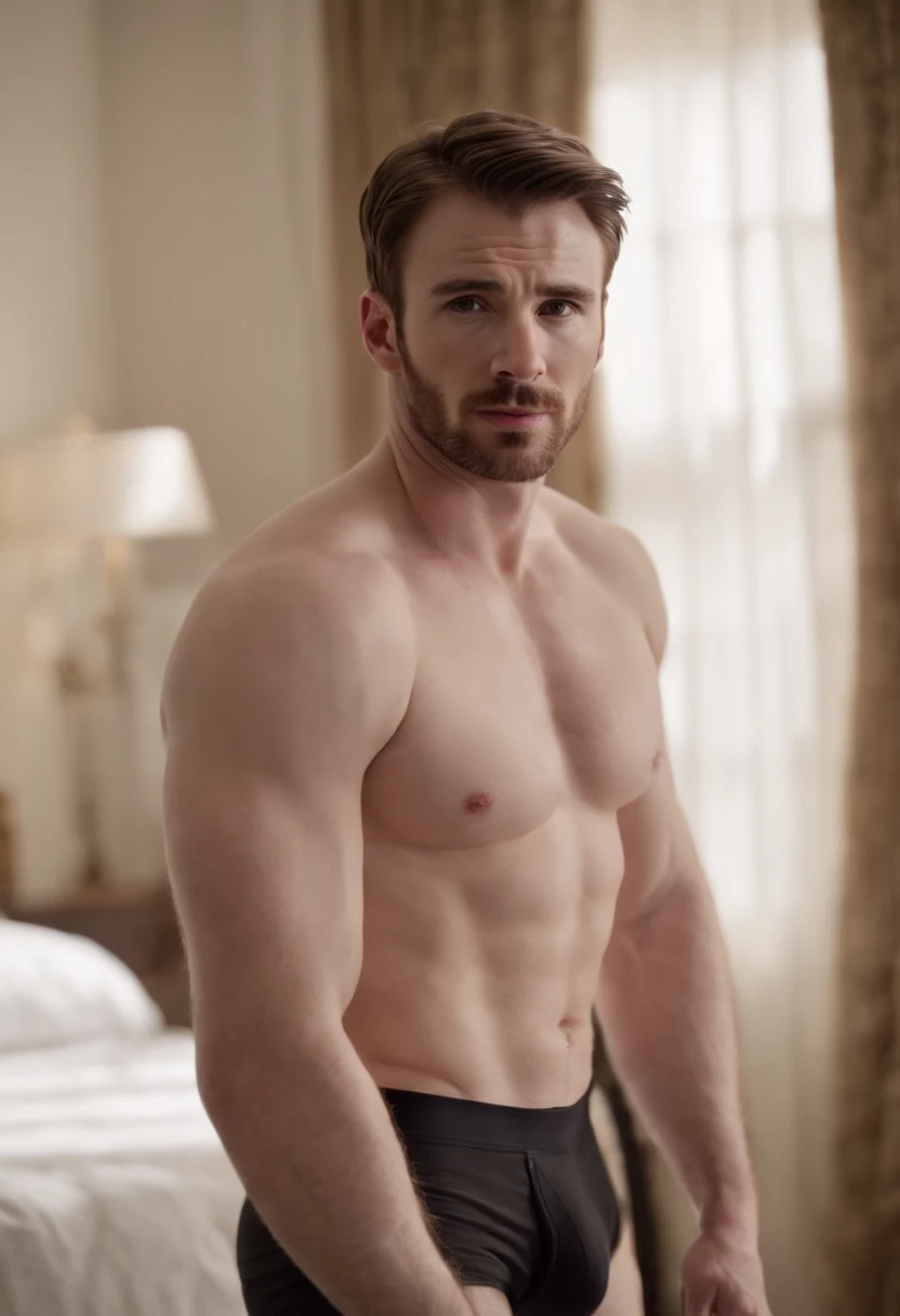 Chris evans wearing tight jockstrap showing off socked feet nsfw