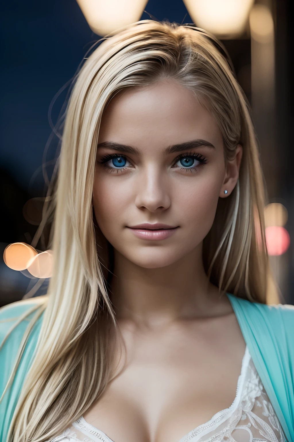 (Selfie, Vue de dessus: 1.4), (tout le corps: 1.4), RAW UHD portrait photo of a 24-year-old blonde (Femme aux yeux bleus) Marcher le long de la plage, Palmiers, (jupe courte ), (Escote), specifics (Textures! , cheveux! , briller, Couleur!! , disadvantages: 1.1), Bright eyes with lots of detail (looking at the camera), SLR lighting, Reflex, ultra quality, sharpness, Profondeur de champ, grain du film (centre), Fujifilm XT3, Cristal, Centre du cadre, beau visage, mise au point nette, street lamp, neon lighting, Bokeh (low light), Nuit, (Ciel nocturne), Detailed skin pores, peau grasse, burn, intricate eye details, Corps entier, ((gros seins))