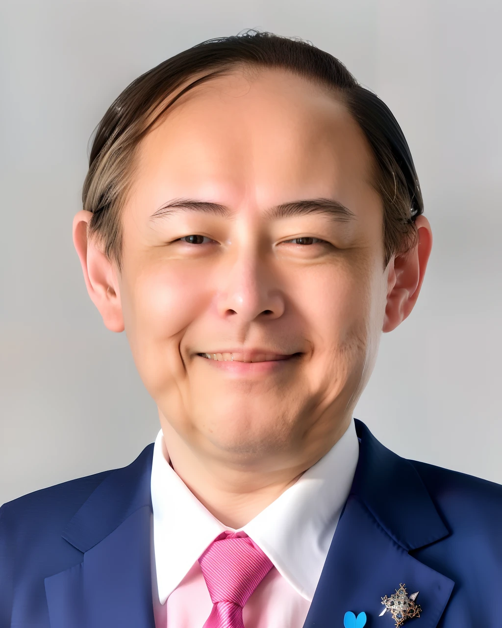 Araphedo man in blue suit and pink tie smiles, yoshifumi ushima, yasuhiko yoshikazu, Yoshiaki Kawajiri, hiyao miyazaki, Haruhiko Mikimoto, miyagawa choshun, jimin, taiyo matsumoto, Akio Watanabe, daisuke tsutsumi