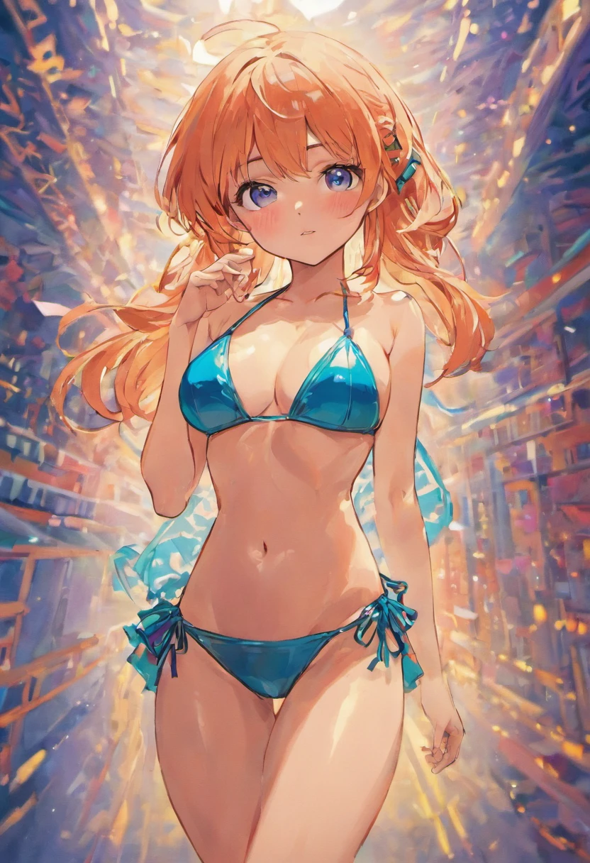 Anime girl in a super tight bikini