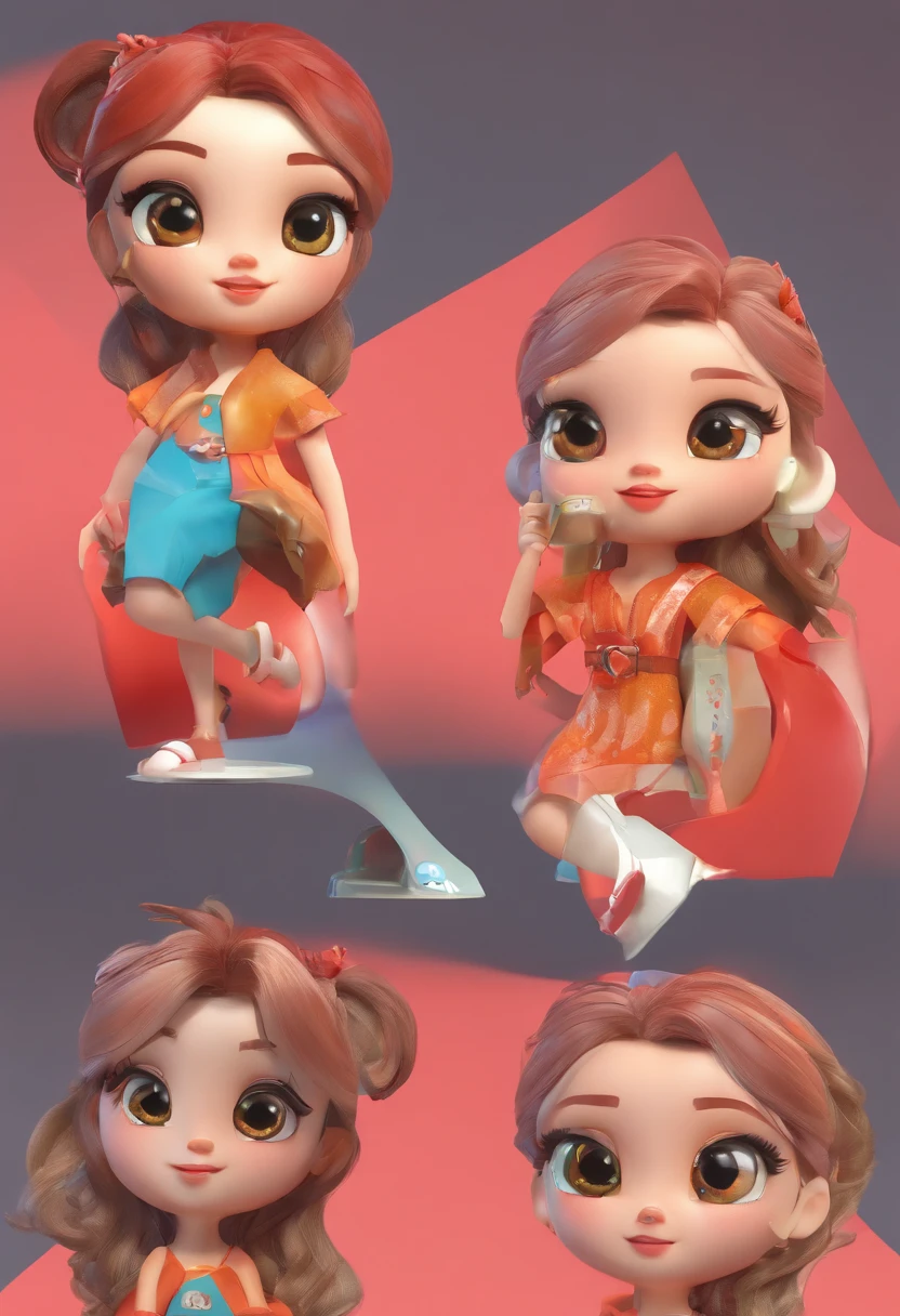 best quality, master part, fotorrealista, extremamente detalhado CG unidade 8k papel de parede, Chibi,1girl, Elsa,sozinho, cheio_corpo, sorrir, Olhando_em_visualizador, ao ar livre,