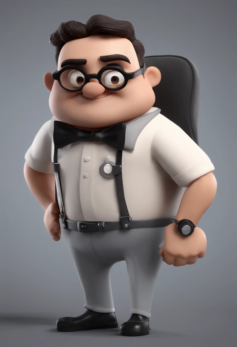 Cartoon character of a man with black glasses, barba cheia e uma camisa volkswagen, animation character, Caractere estilizado, animation style rendering, 3D estilizado, Arnold Maya render, 3 d render stylized, toon render keyshot, Personagem 3D, Personagem 3D, 3d rendering stylized, 3 d character render, personagem de desenho animado, Personagem de close up, Pose de personagem,  (Estilo Pixar) (master part:1.2) (Bokeh) (best quality) (pele detalhada) (textura detalhada) (8k) (argila) (Cinematic lighting) (foco nítido