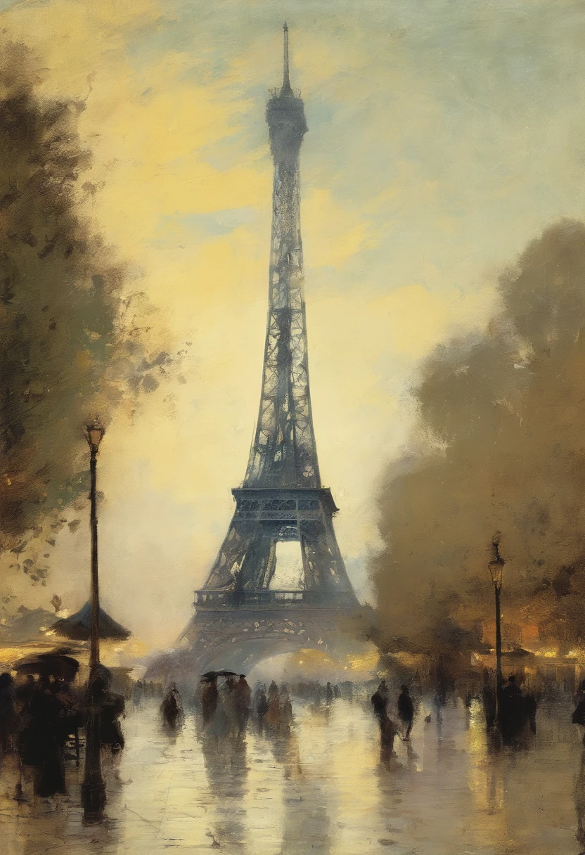 impressionism, Childe Hassam, Ramon Casas, John Atknson Grimshaw, Frederic Remington, eiffle tower