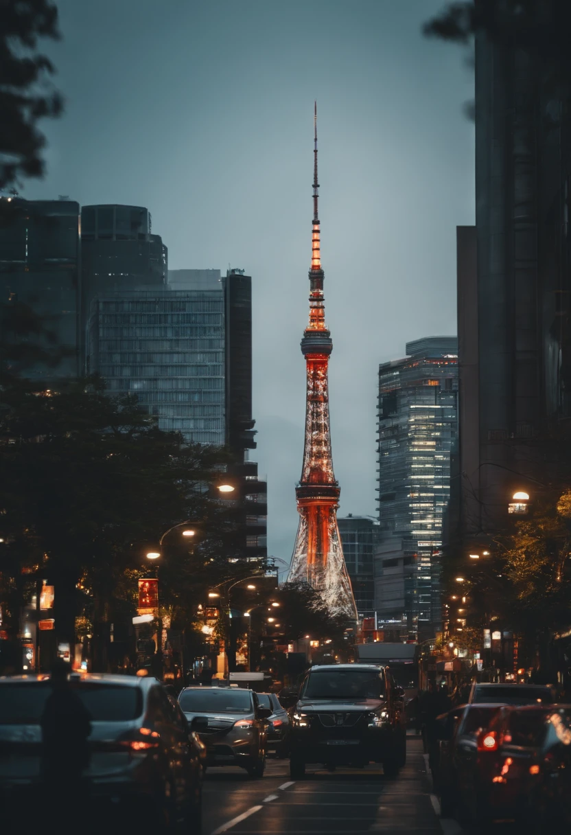 Futuristic cities、kosmos、spaceships、Huge city、Futuristic City Tokyo、Tokyo Tower、Tokyo Skytree、Tokyo 100 Years Later、Megalopolis Tokyo