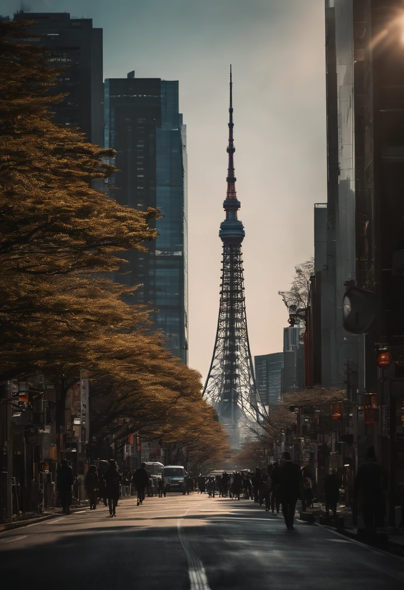 Futuristic cities、kosmos、spaceships、Huge city、Futuristic City Tokyo、Tokyo Tower、Tokyo Skytree、Tokyo 100 Years Later、Megalopolis Tokyo