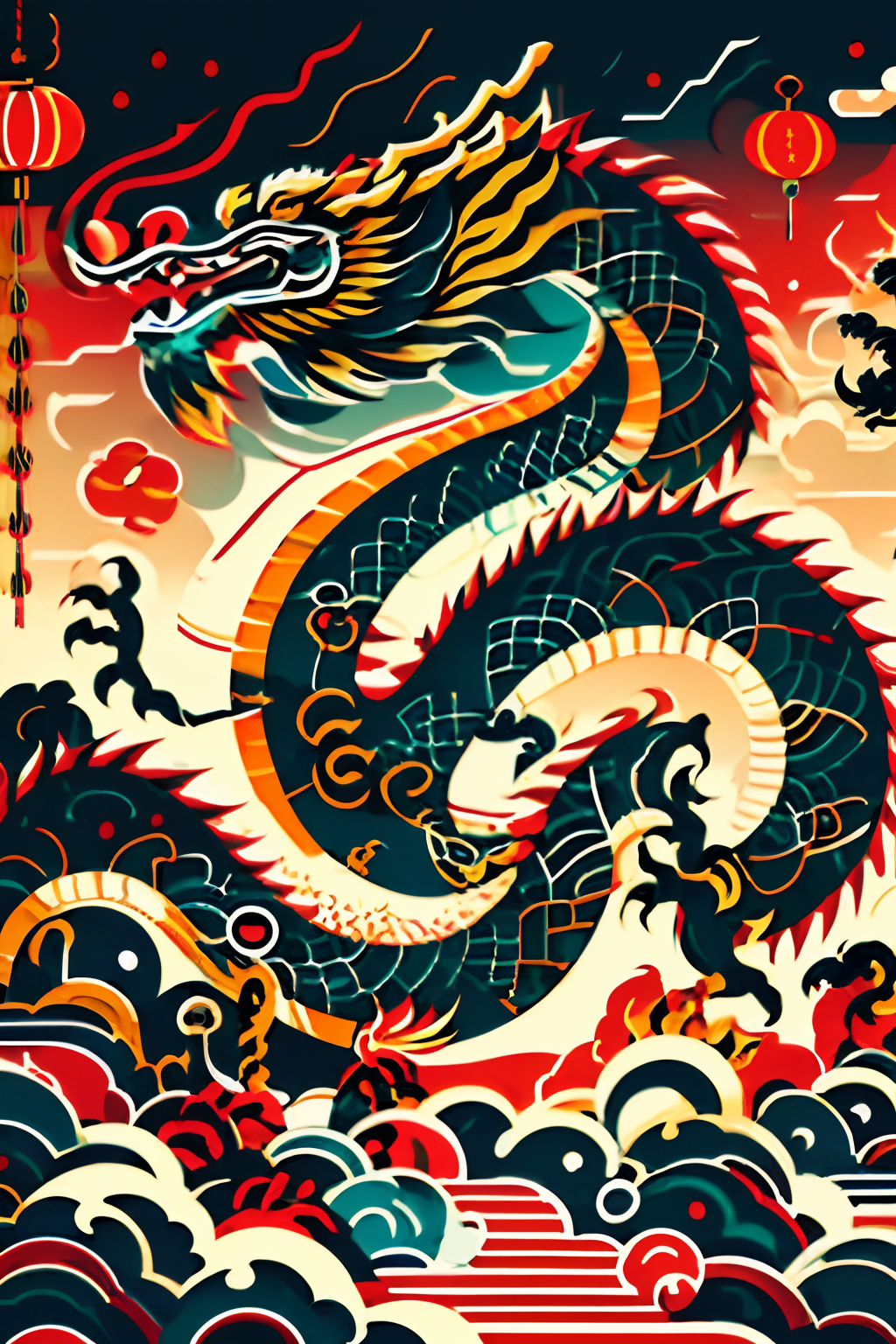 国潮插画-中国龙 v1.0