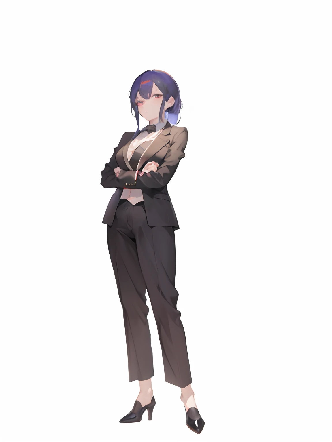 Female anime character in suit and shoes, single character full body, Girl in suit, full body single character, Girl in a suit, full-body character portrait, Full body!!, character full body portrait, standing elegant pose, full body character, Full body illustration, full-body character portrait, anime full body illustration, full_Body!!,