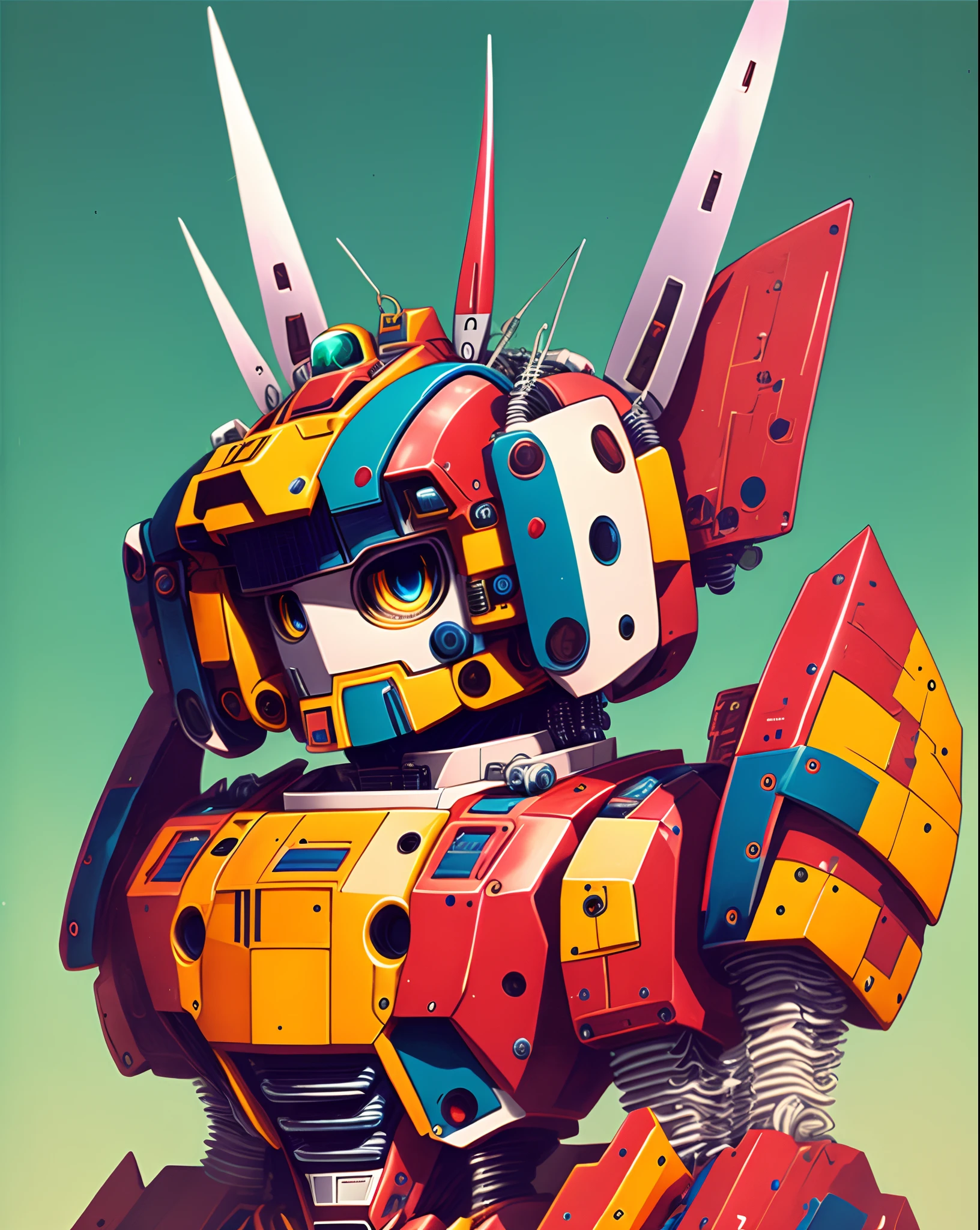 huge robot V-Shaped Antenna Tricolor color Gundam
