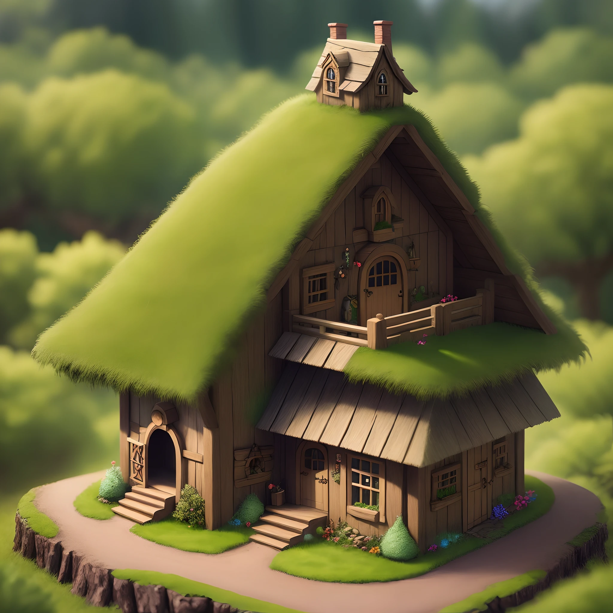 Fairy house with 2 stories
